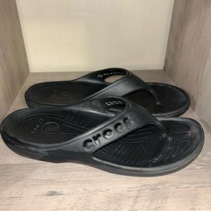CROCS Kadee Black Flip Flops Sandals Lightweight Cushioned Womens 10 Mens 8